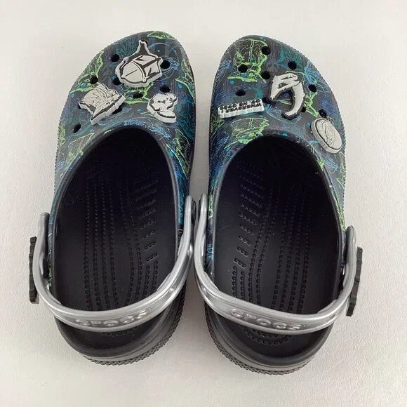 Crocs Star Wars Mandalorian Jibbitz Men Sz 6 Women 8 Unisex Slip On Sandal Shoe - Picture 9 of 10